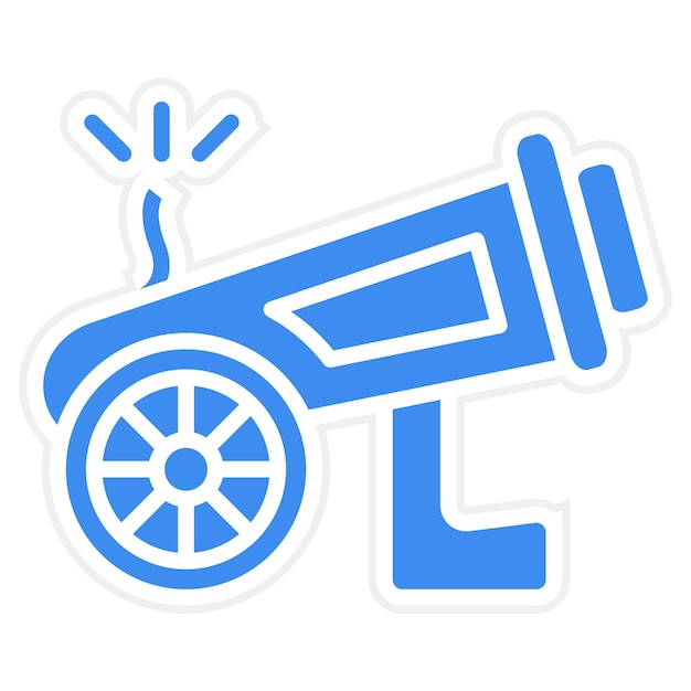 Vector vector design cannon icon style