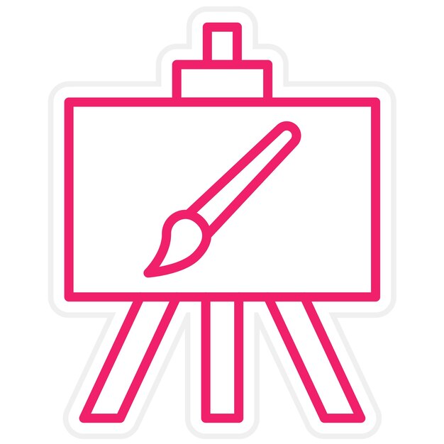 Vector Design Canvas en Easel Icon Style