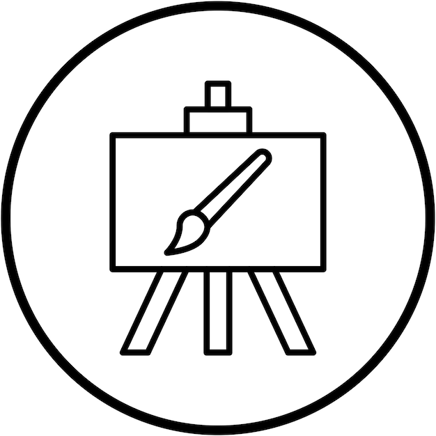 Vector Design Canvas en Easel Icon Style
