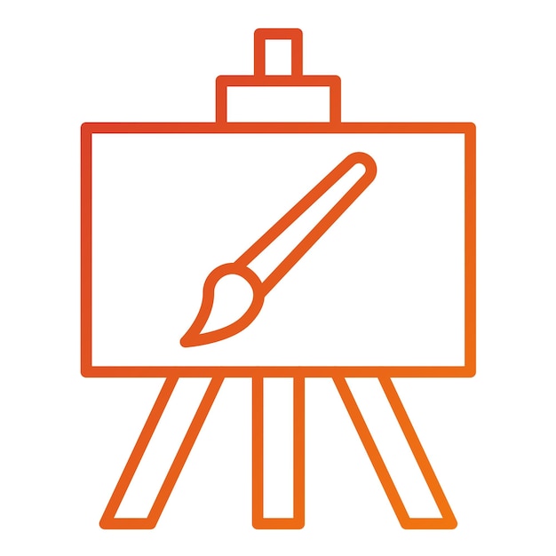 Vector Design Canvas en Easel Icon Style