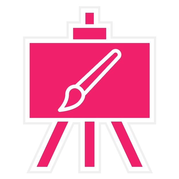 Vector Design Canvas en Easel Icon Style