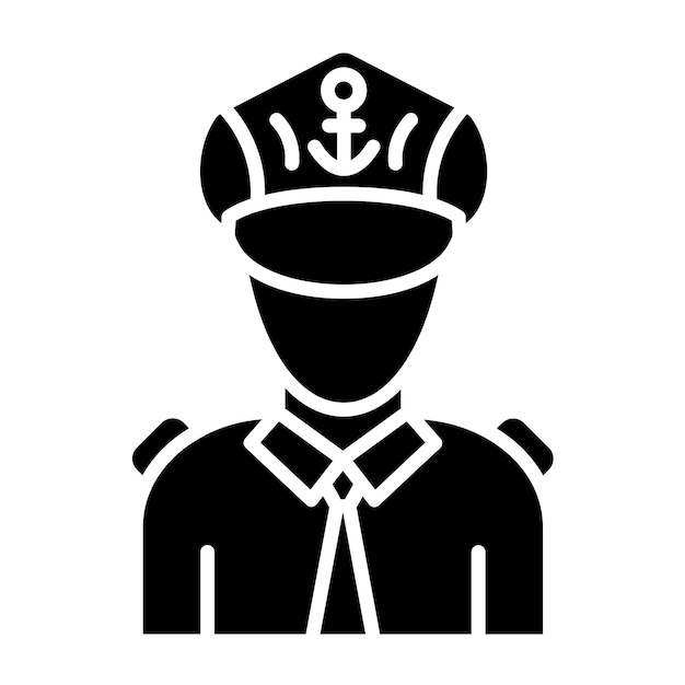 Vector vector design captain icon style