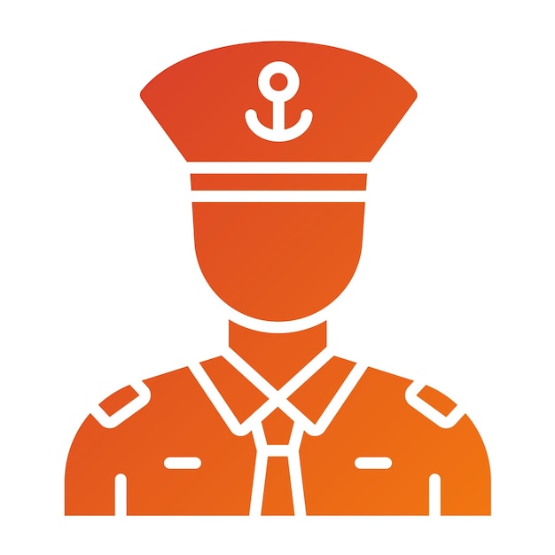 Vector vector design captain icon style