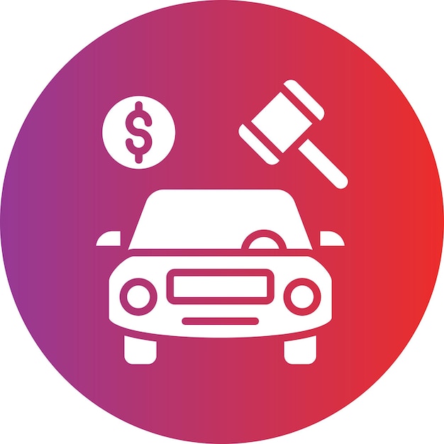 Vector Design Car Auction Icon Style