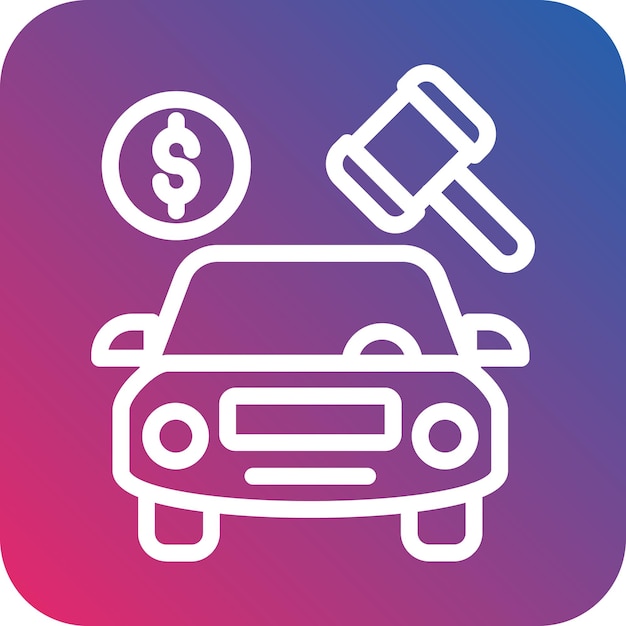 Vector Design Car Auction Icon Style