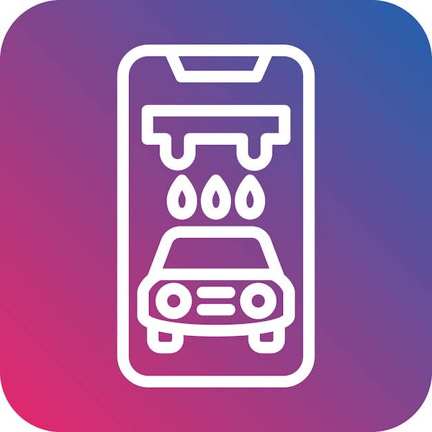 Vector vector design car wash app icon style