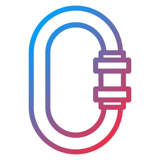 Vector vector design carabiner icon style