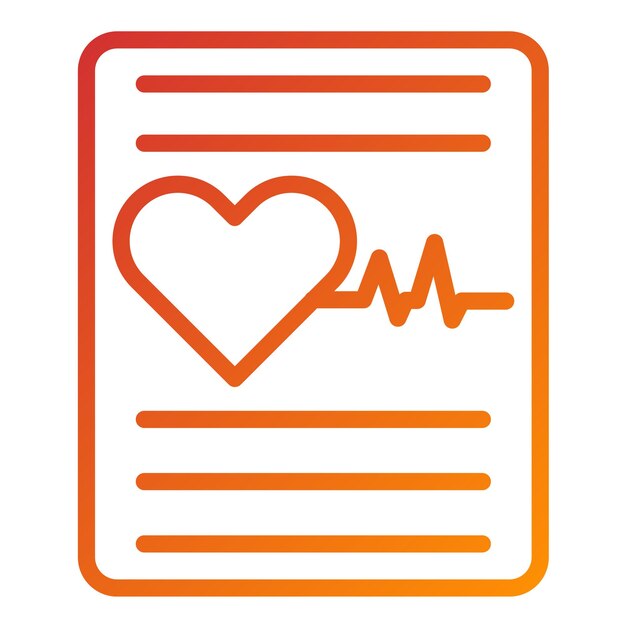 ベクトル vector design cardiology report icon style