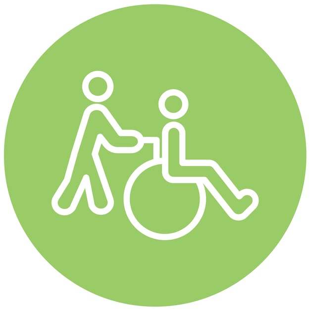 Vector design caregiver webinar icon stijl