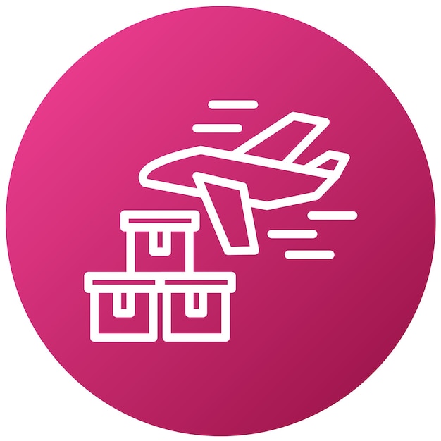 Vector Design Cargo Aircraft Icon Style (vectorontwerp van vrachtvliegtuigen)