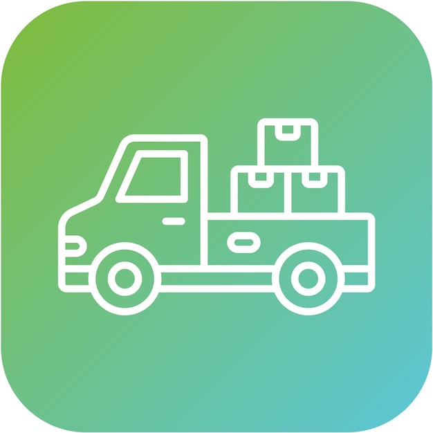 Vector Design Cargo Truck Icon Style