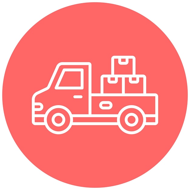 Vector Design Cargo Truck Icon Style