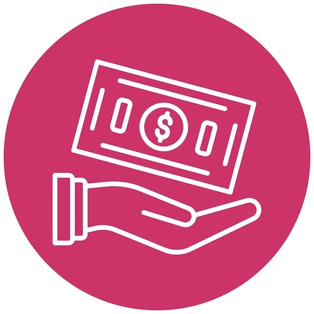 Vector Design Cash Donation Icon Style