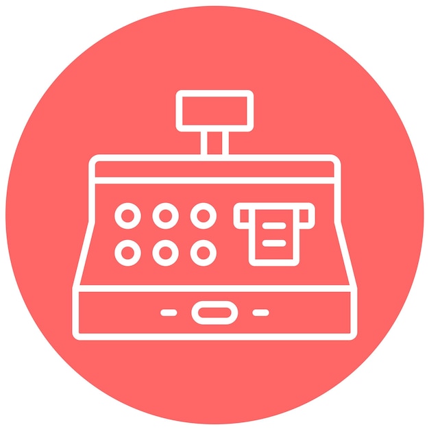 Vector Design Cash Register Icon Style