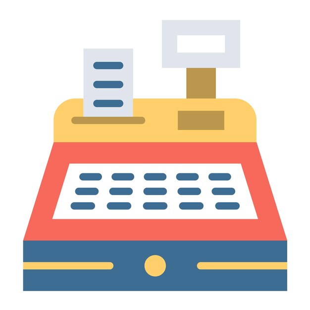 Vector Design Cash Register Icon Style