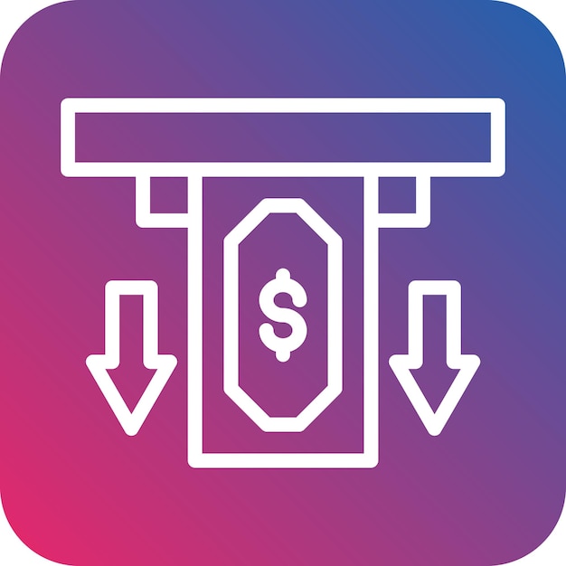 Vector vector design cash withdrawal icon style