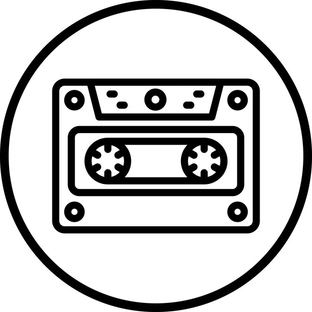 Vector vector design cassette icon style