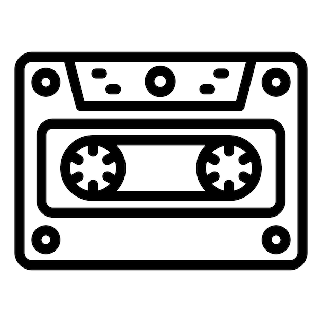 Vector Design Cassette Icon Style