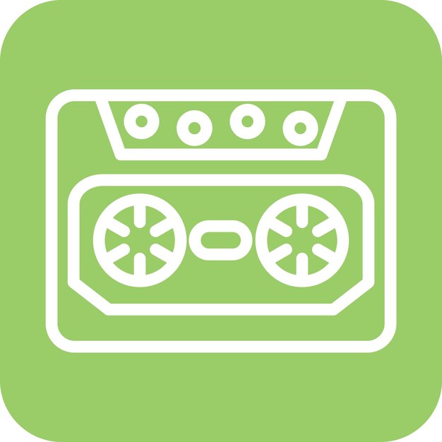 Vector vector design cassette icon style