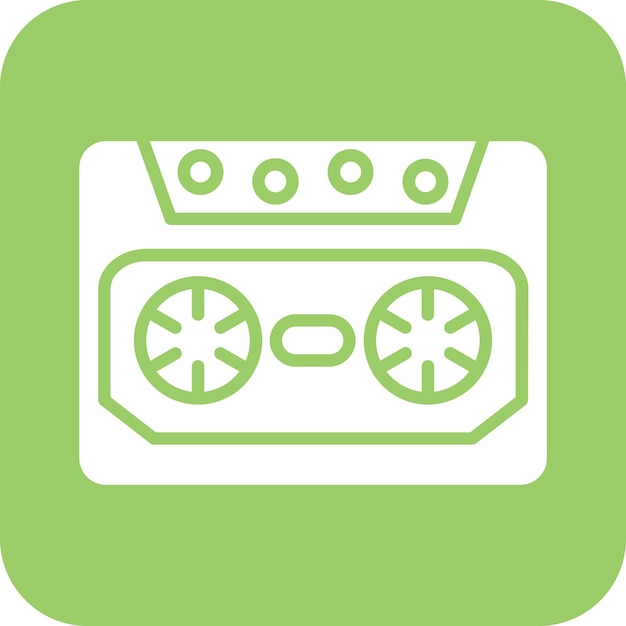 Vector vector design cassette icon style