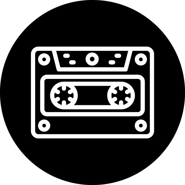 Vector vector design cassette icon style