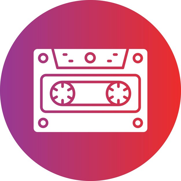 Vector vector design cassette icon style