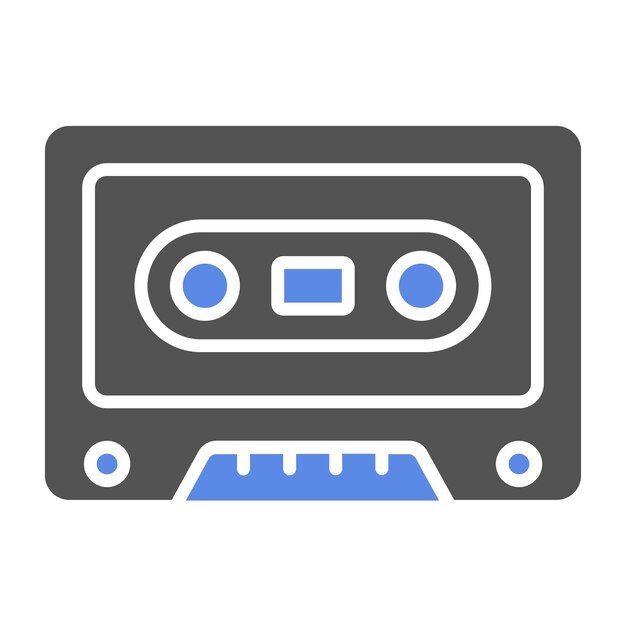 Vector vector design cassette icon style