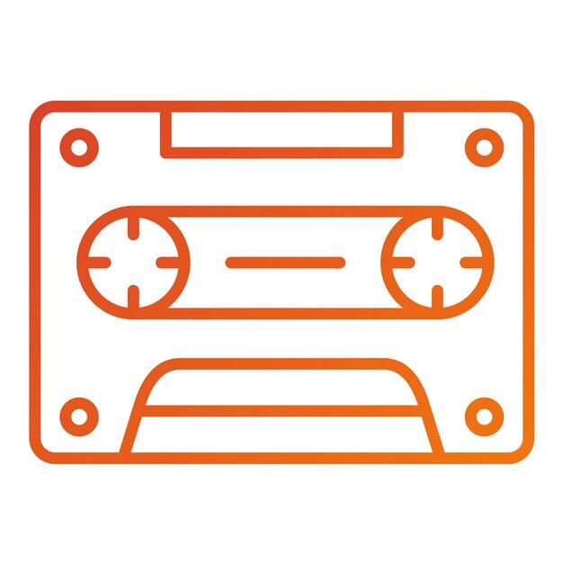 Vector vector design cassette icon style