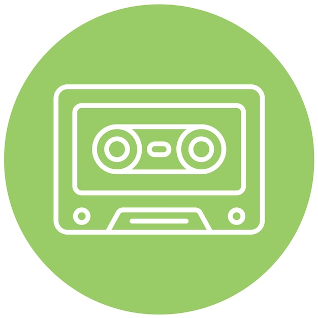 Vector Design Cassette Icon Style