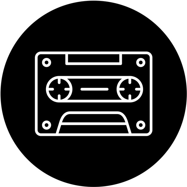 Vector vector design cassette icon style