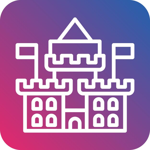 Vector vector design castle icon stijl