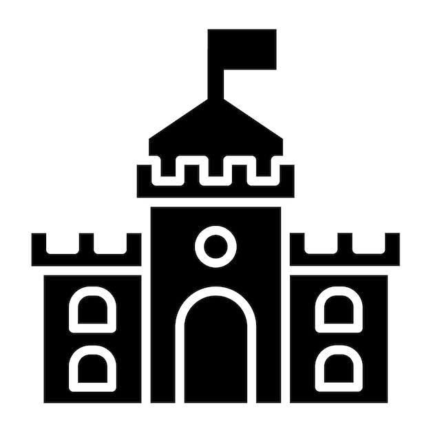 Векторный дизайн Icon Style замка