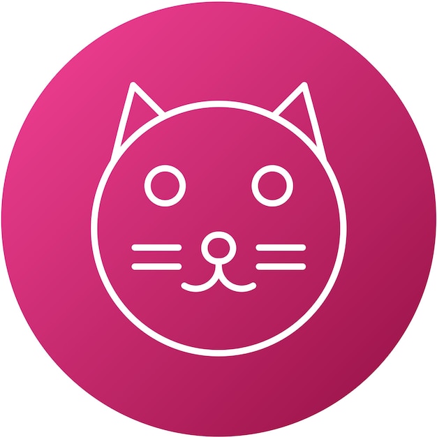 Векторный дизайн стиля иконы кошки