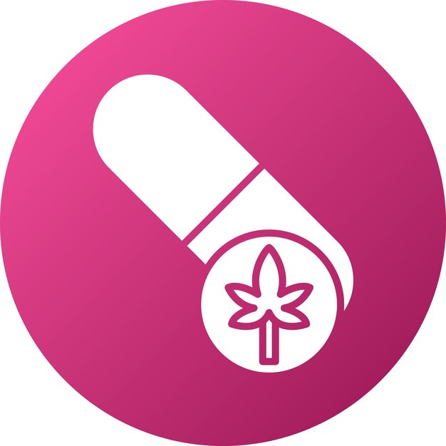 Vector vector design cbd capsules icon stijl