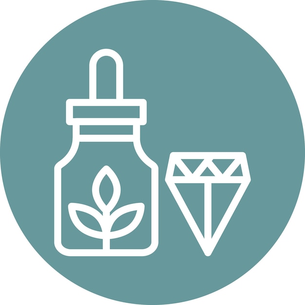 Vector Design Cbd Crystals Icon Style