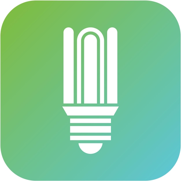 Vettore disegno vettoriale cfl compact bulb icon style