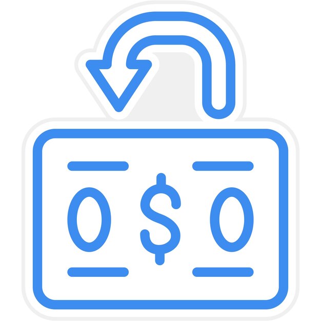 Vector vector design chargeback icon style