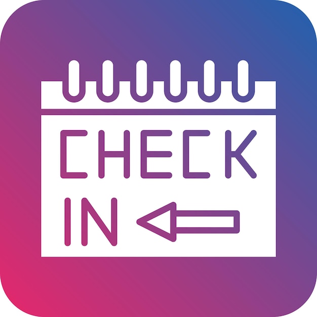 Vector Design Check In Icon Style