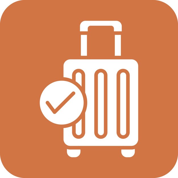 Vector vector design checked baggage icon style