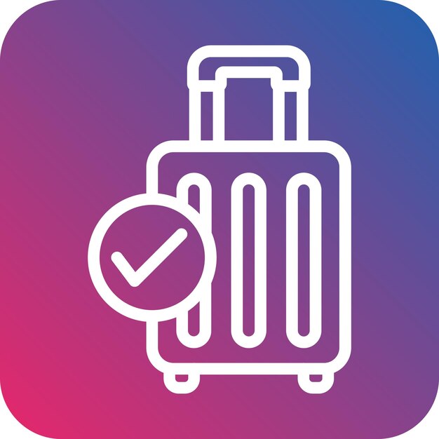 Vector Design Checked Baggage Icon Style