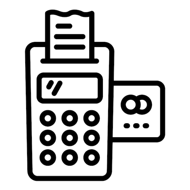 터 디자인 체크아웃 카운터 아이콘 스타일
