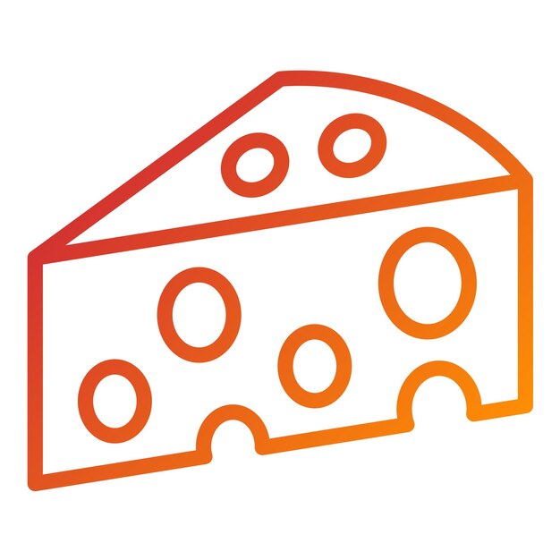 Vector Design Cheese Charm Icon Style