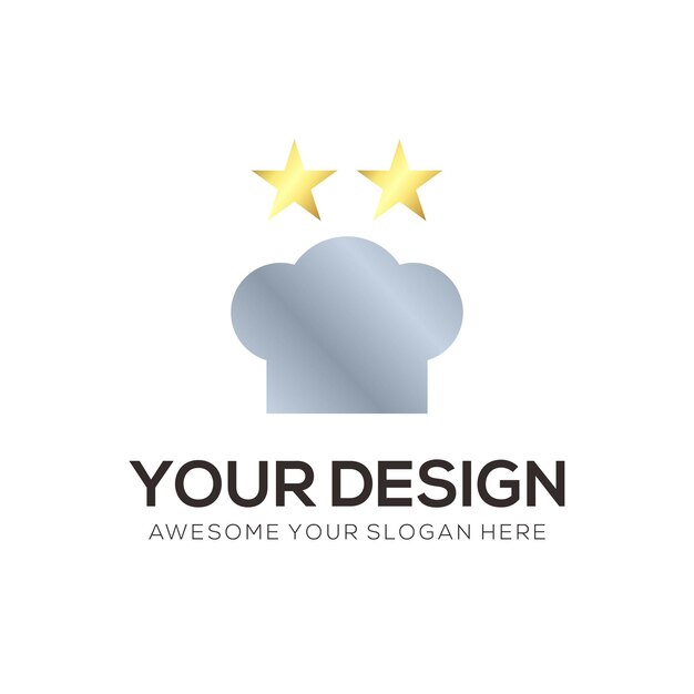 Vector vector design chef logo luxury template