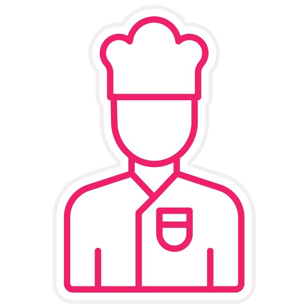 Vector Design Chef Mannelijke Icon Stijl