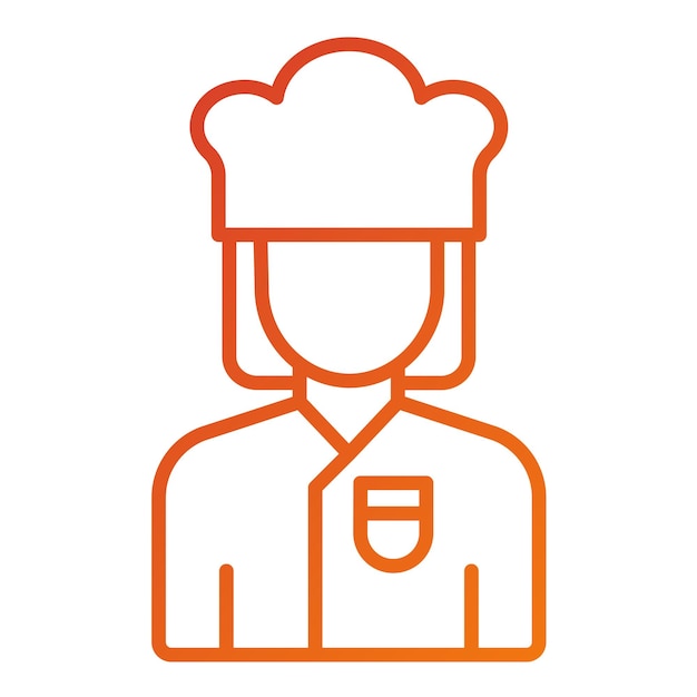 Vector Design Chef Vrouwelijke Icon Stijl