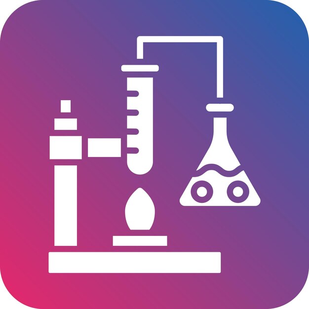ベクターデザイン化学実験 アイコンスタイル