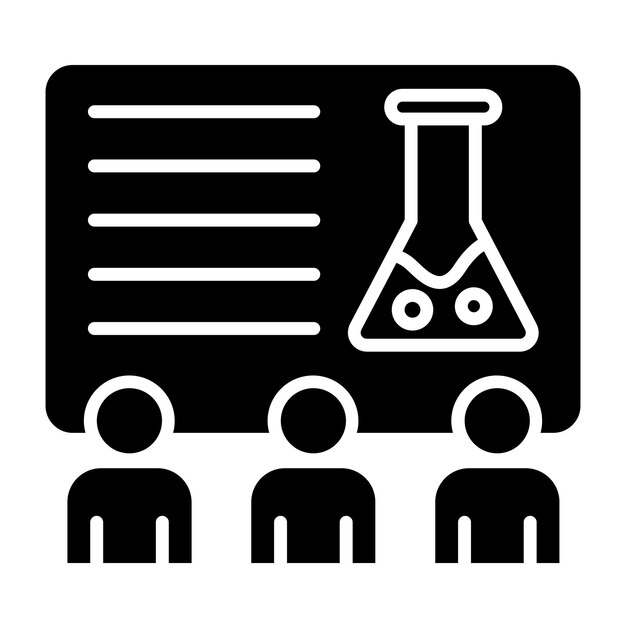 Vector design chemistry seminar icon style