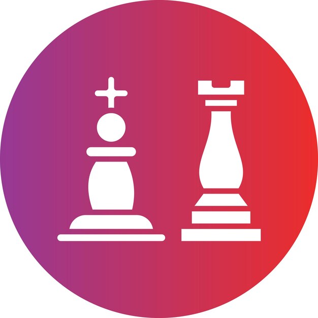 Векторный дизайн иконки шахматной игры
