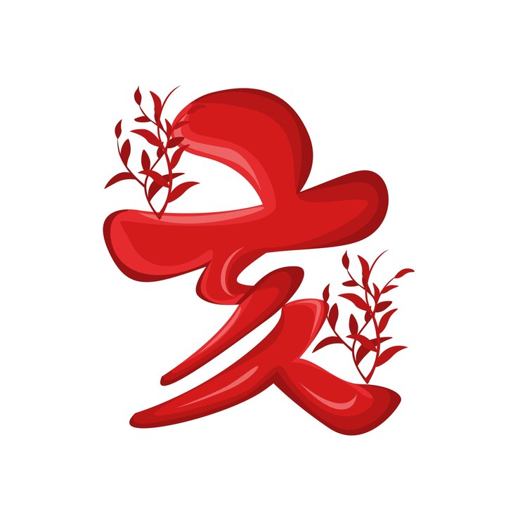 Vector vector design of chinese writing which means chinese new year