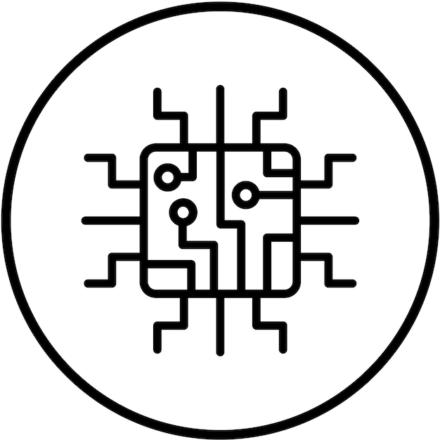 Vector Design Chipset Driver Icon Style